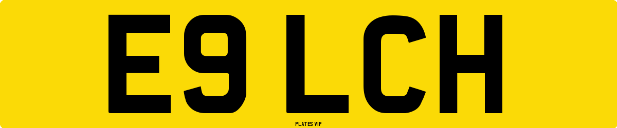 E9 LCH Number Plate