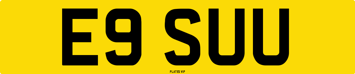 E9 SUU Number Plate