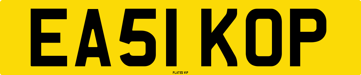 EA51 KOP Number Plate