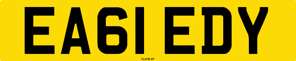 EA61 EDY Number Plate