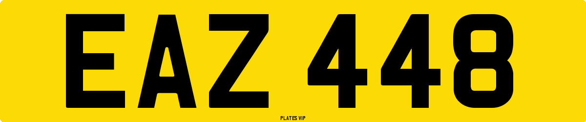 EAZ 448 Number Plate