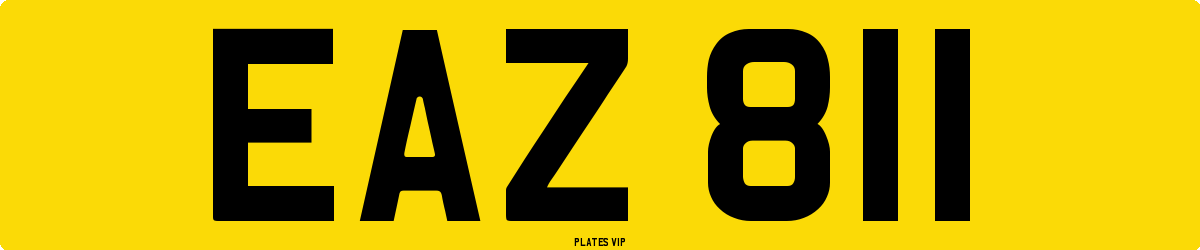 EAZ 811 Number Plate