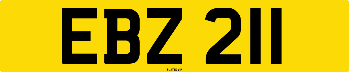 EBZ 211 Number Plate