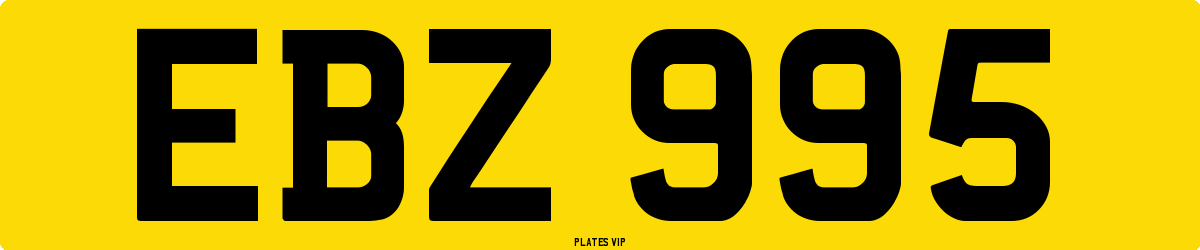 EBZ 995 Number Plate