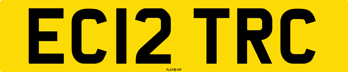 EC12 TRC Number Plate