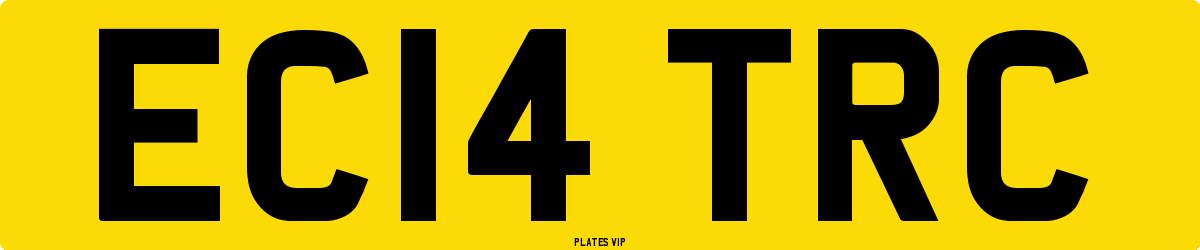 EC14 TRC Number Plate