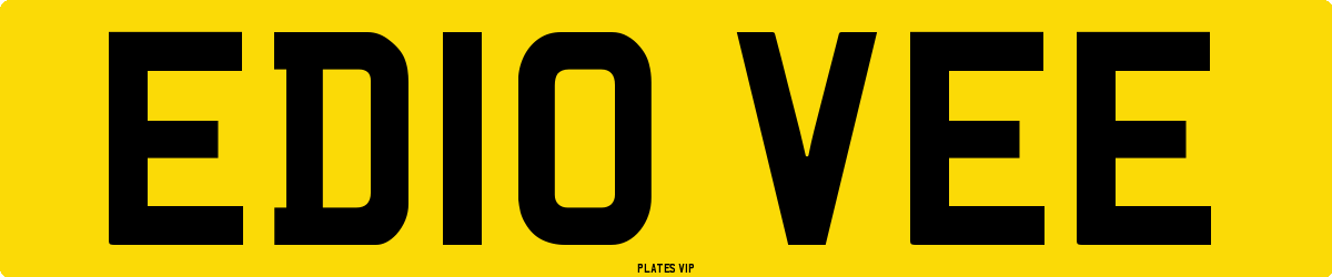 ED10 VEE Number Plate