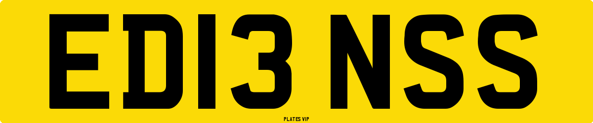 ED13 NSS Number Plate