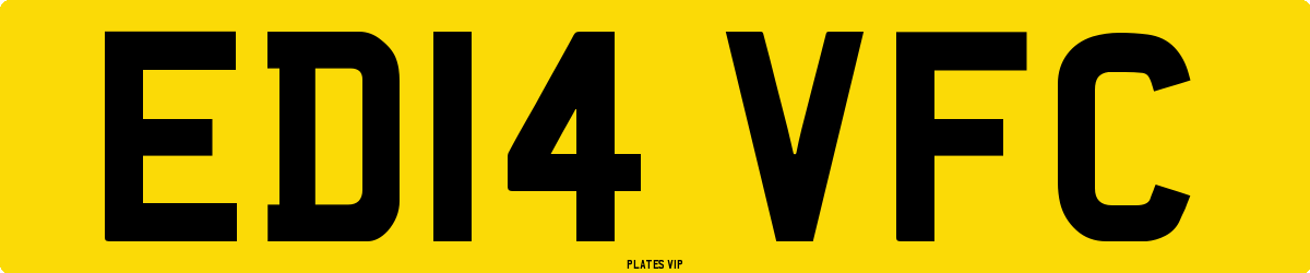 ED14 VFC Number Plate