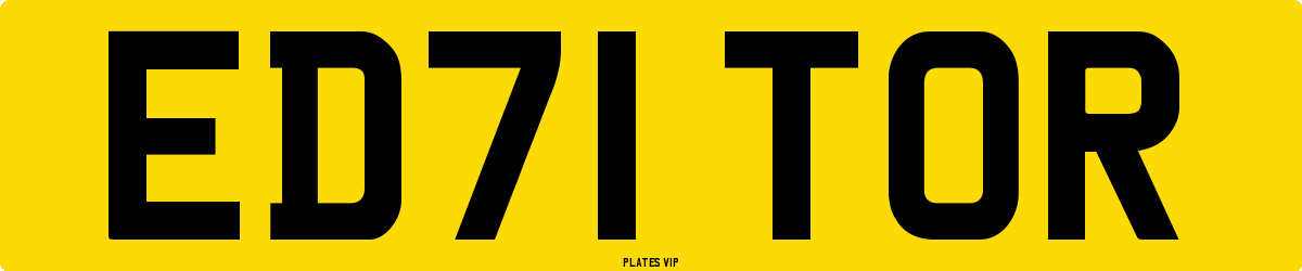 ED71 TOR Number Plate