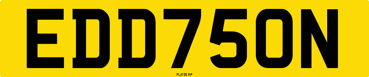 EDD750N Number Plate