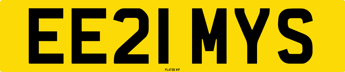 EE21 MYS Number Plate