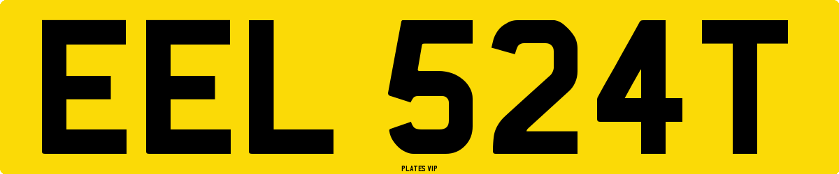 EEL 524T Number Plate