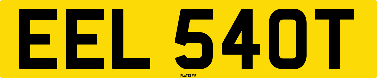EEL 540T Number Plate