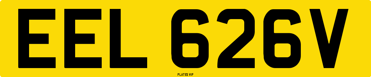 EEL 626V Number Plate
