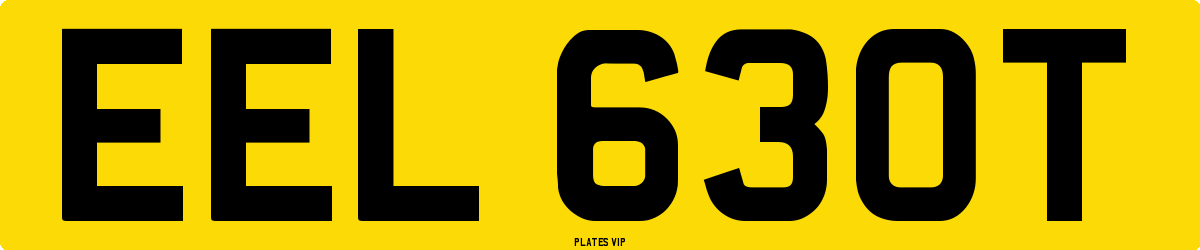 EEL 630T Number Plate