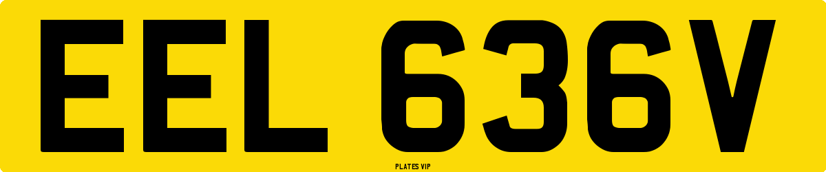 EEL 636V Number Plate