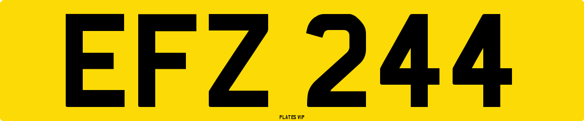 EFZ 244 Number Plate