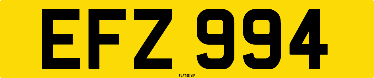 EFZ 994 Number Plate