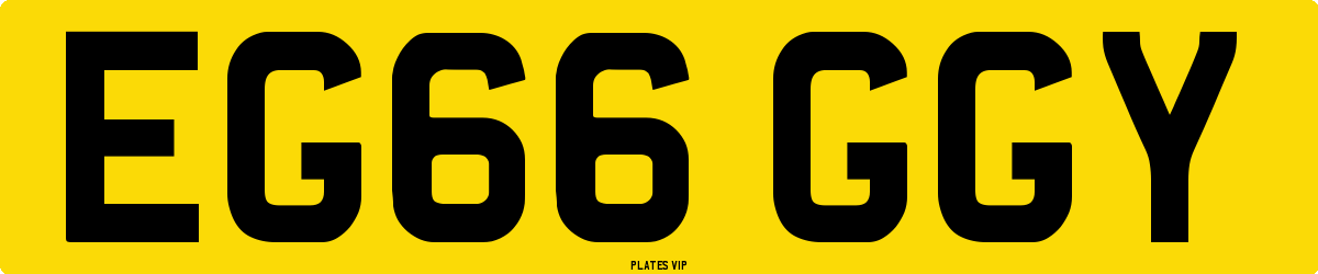 EG66 GGY Number Plate