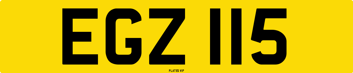 EGZ 115 Number Plate