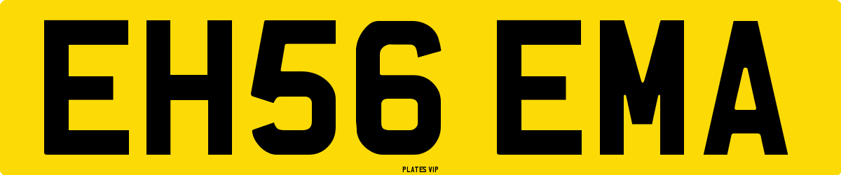 EH56 EMA Number Plate