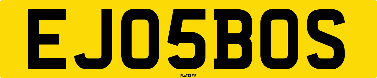 EJ 05 BOS Number Plate