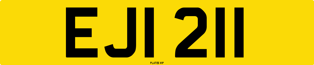 EJI 211 Number Plate