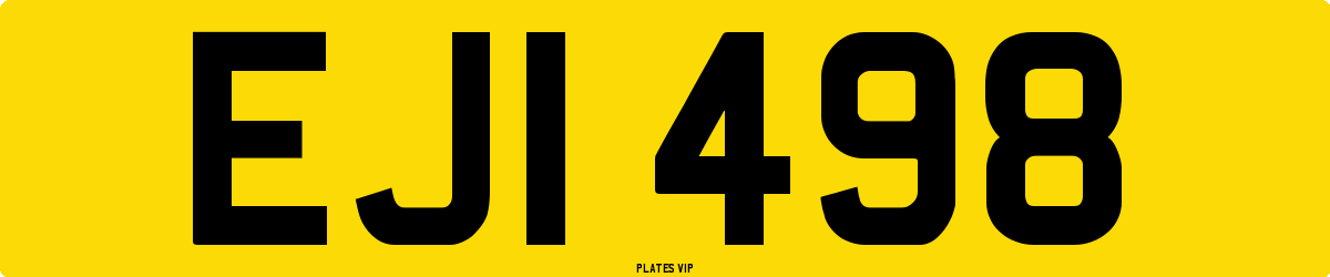 EJI 498 Number Plate