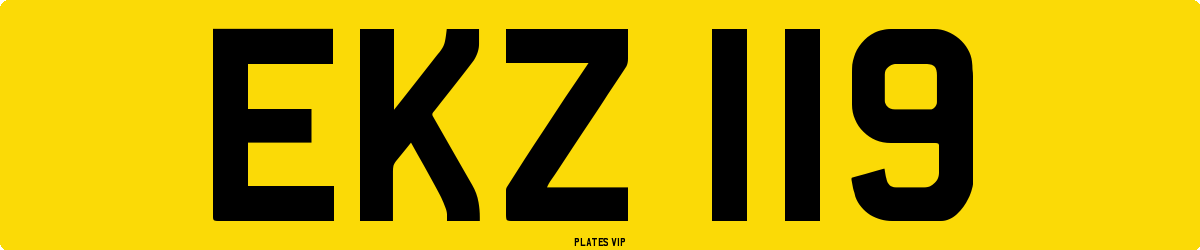 EKZ 119 Number Plate