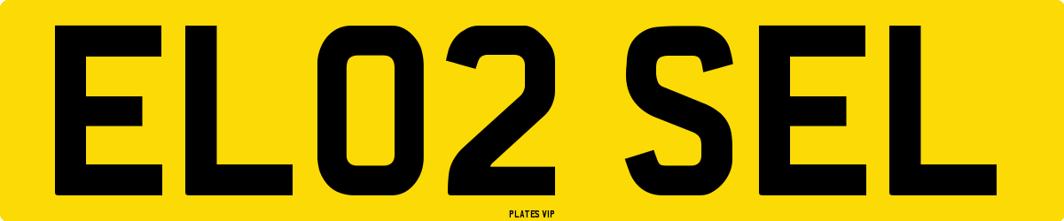 EL02 SEL Number Plate