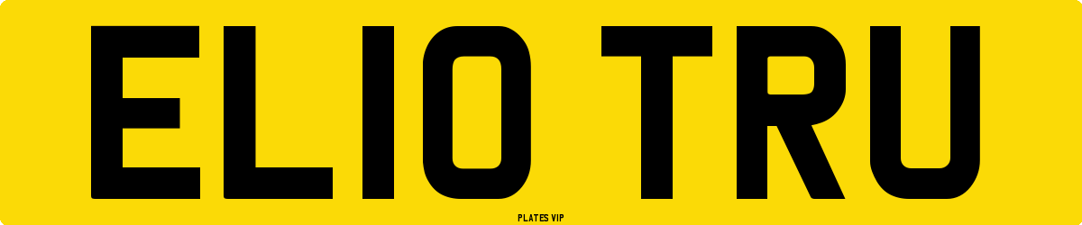 EL10 TRU Number Plate