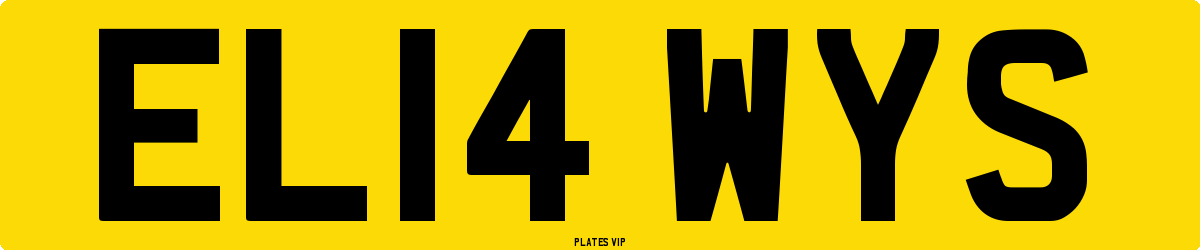 EL14 WYS Number Plate