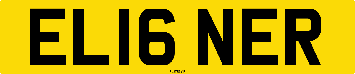 EL16 NER Number Plate