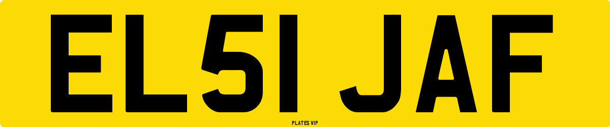 EL51 JAF Number Plate