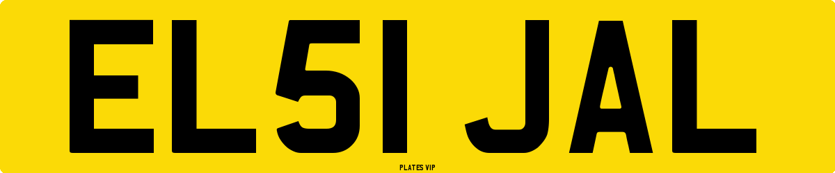 EL51 JAL Number Plate