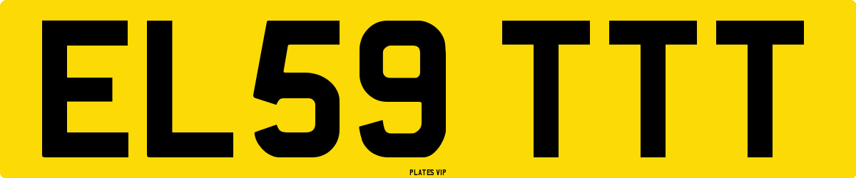 EL59 TTT Number Plate