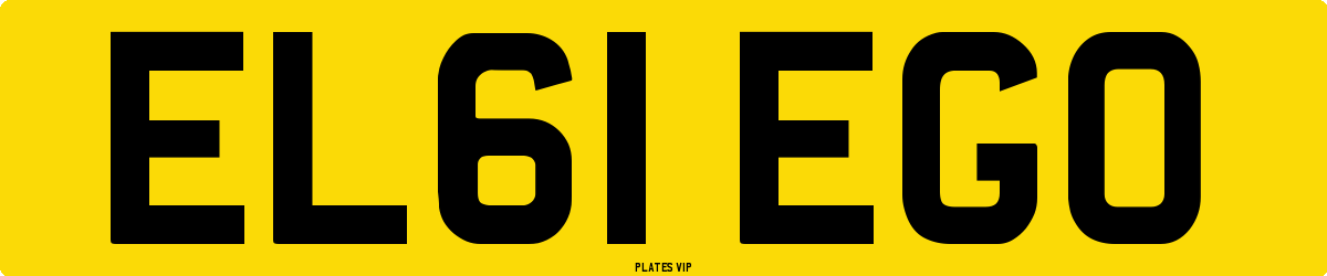 EL61 EGO Number Plate