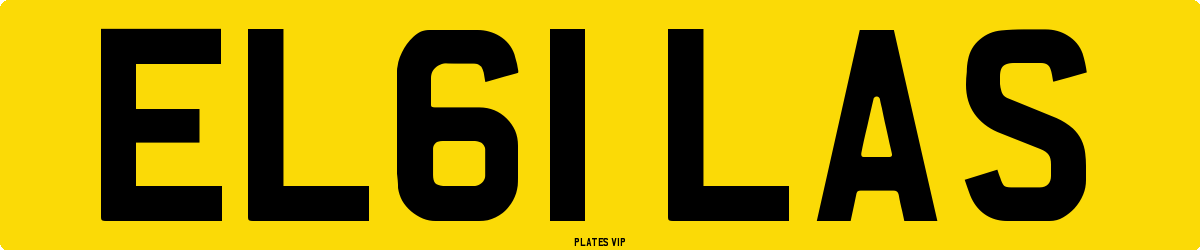 EL61 LAS Number Plate
