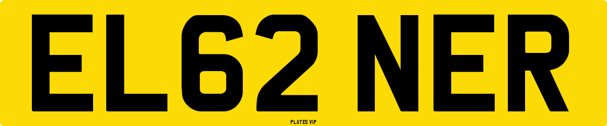 EL62 NER Number Plate