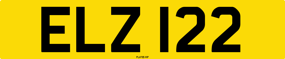 ELZ 122 Number Plate