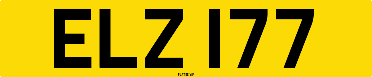 ELZ 177 Number Plate