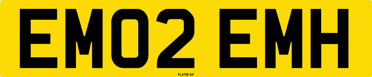 EM02 EMH Number Plate
