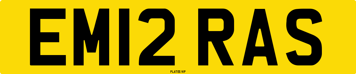 EM12 RAS Number Plate