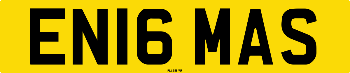 EN16 MAS Number Plate