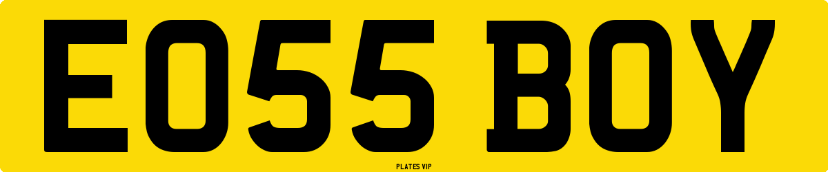 EO55 BOY Number Plate
