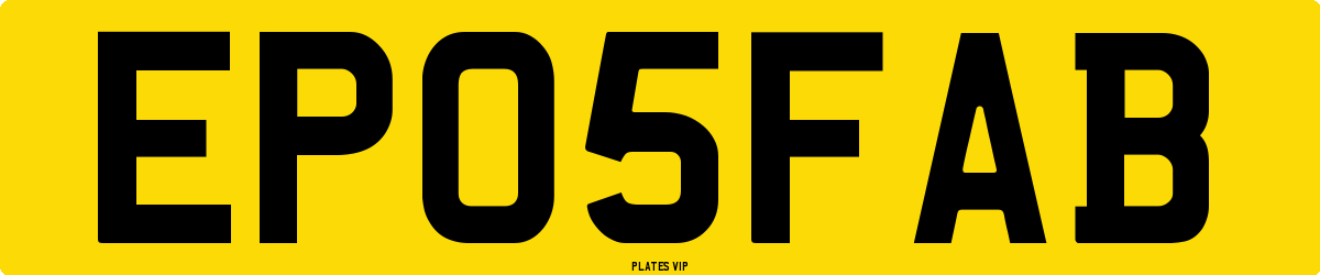 EP 05 FAB Number Plate