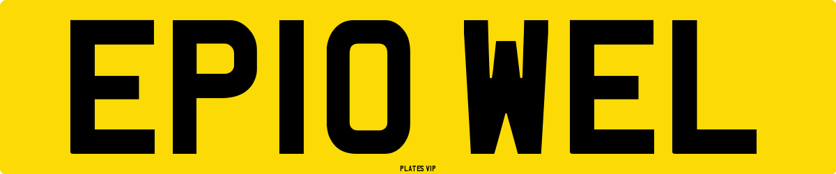 EP10 WEL Number Plate