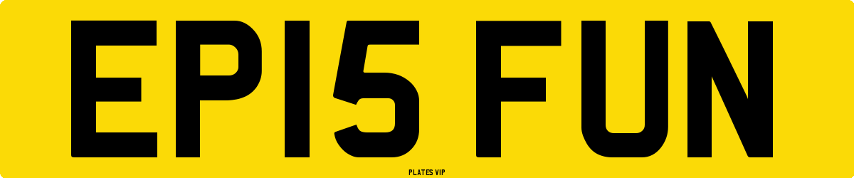 EP15 FUN Number Plate