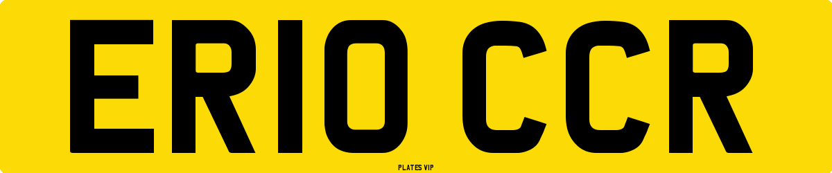 ER10 CCR Number Plate